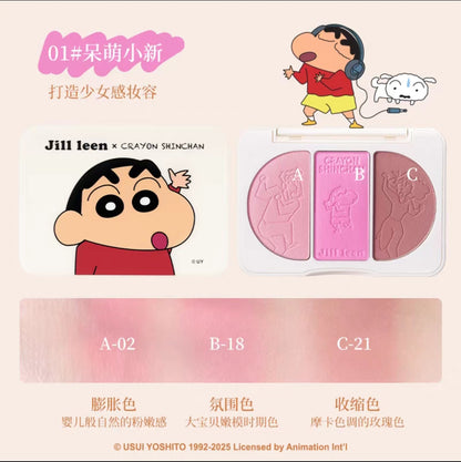 JILLLEEN CARRYON Shin-Chan Three color Blush Palette