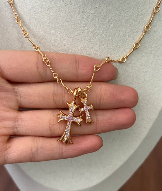 Chrome gold necklace