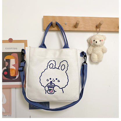 Bear canvas tote bag