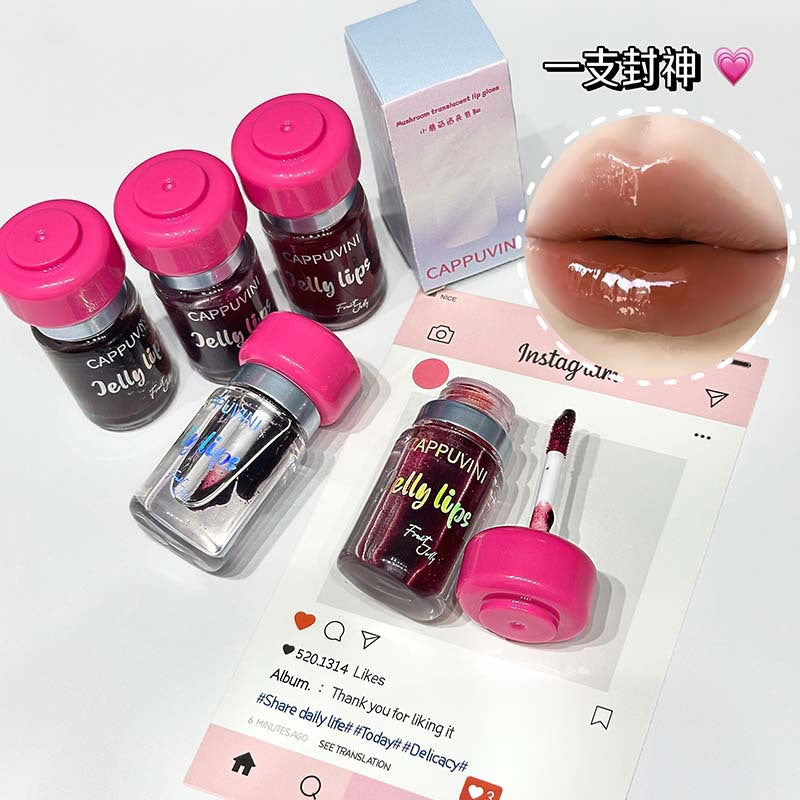 Cappuvini mushroom shaped glossy lip gloss