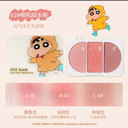JILLLEEN CARRYON Shin-Chan Three color Blush Palette