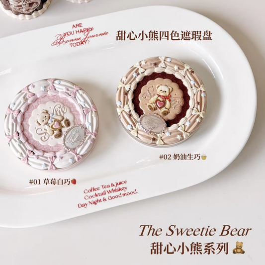 Flower knows sweetheart Bear series 4 color concealer pallate
