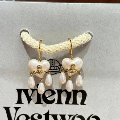 Vivienne Westwood pearl heart earrings