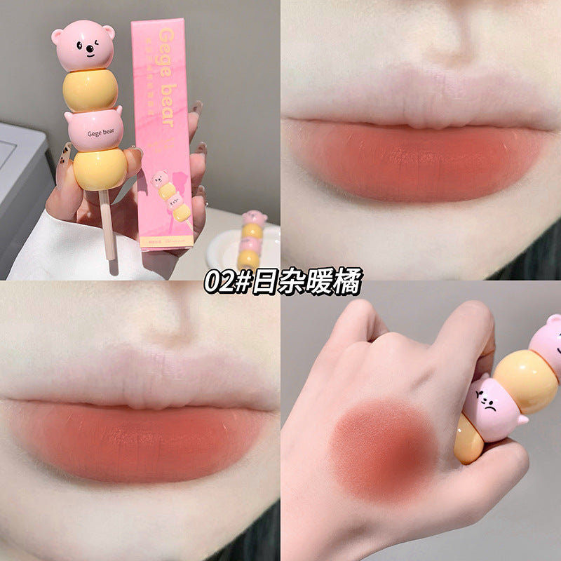 Gege bear Candied hawthorn velvet bear milk cream lip mud