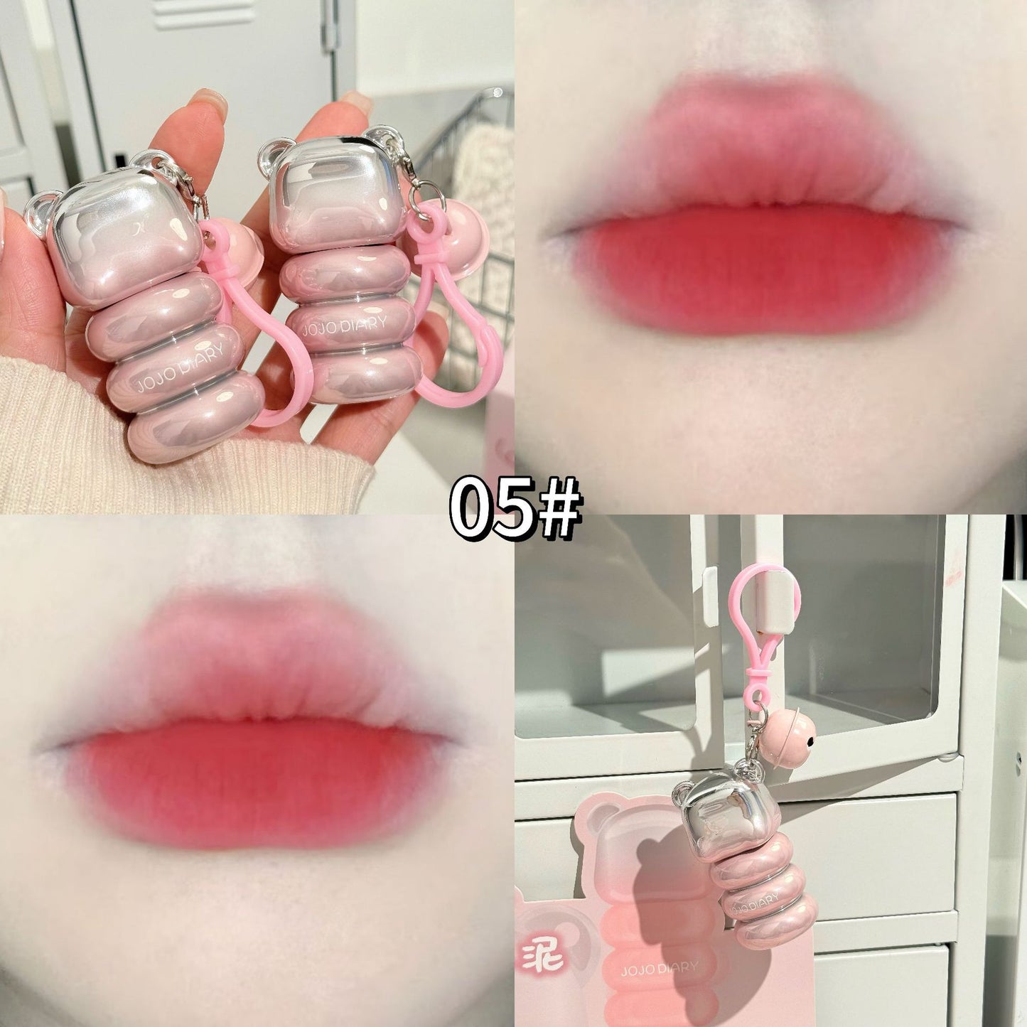 JOJO DAIRY pink bear velvet matte lip mud