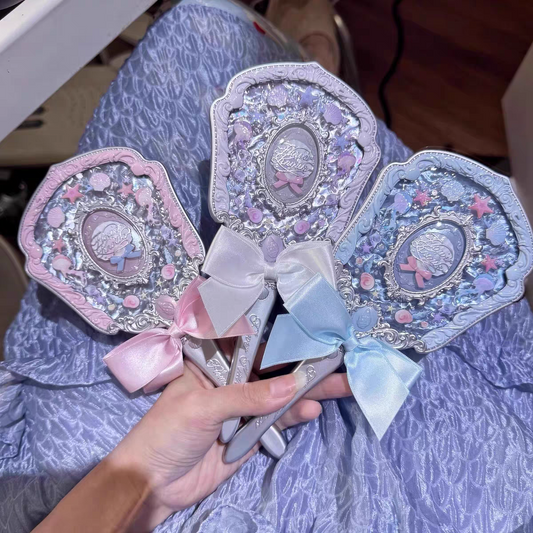Flower knows shell pearl series hand mirror