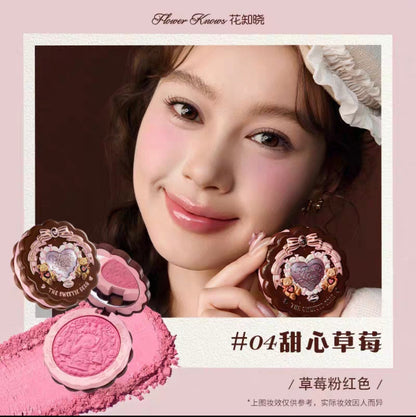 Flower knows sweetheart Bear series  soft light blush