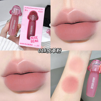 Gege bear milk cream velvet matte lip mud