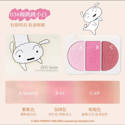 JILLLEEN CARRYON Shin-Chan Three color Blush Palette