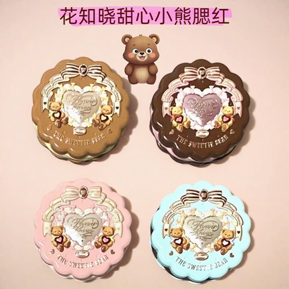 Flower knows sweetheart Bear series  soft light blush