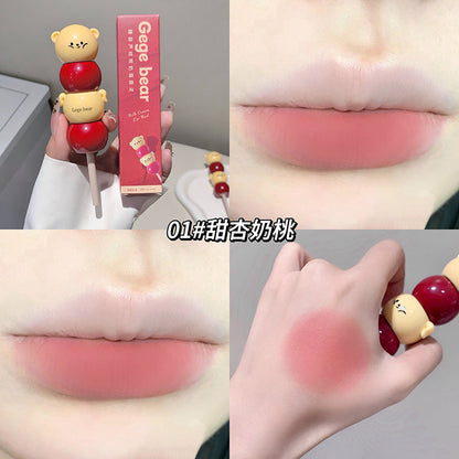 Gege bear Candied hawthorn velvet bear milk cream lip mud