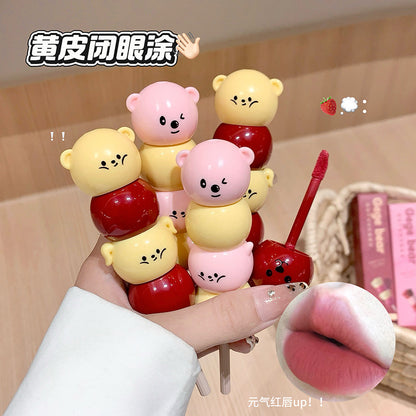 Gege bear Candied hawthorn velvet bear milk cream lip mud