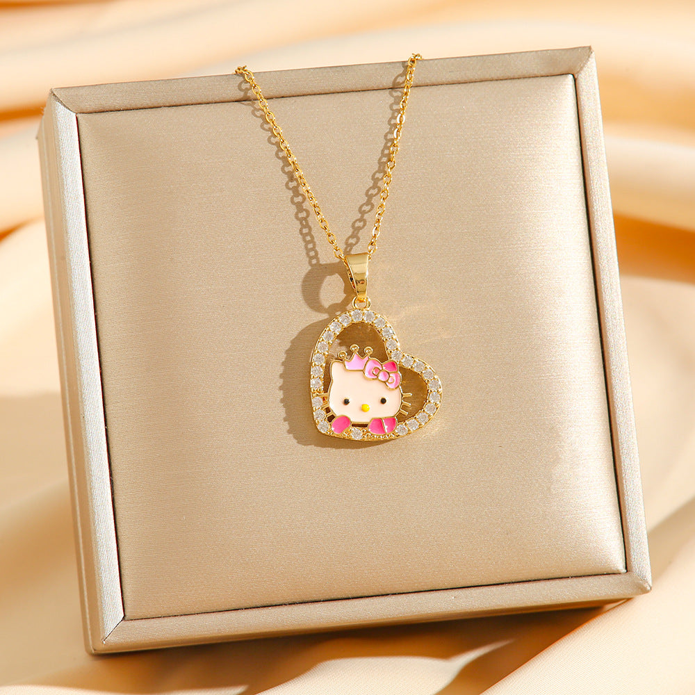 H.k heart necklace