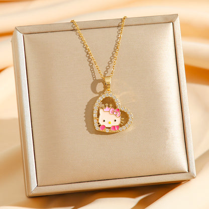 H.k heart necklace