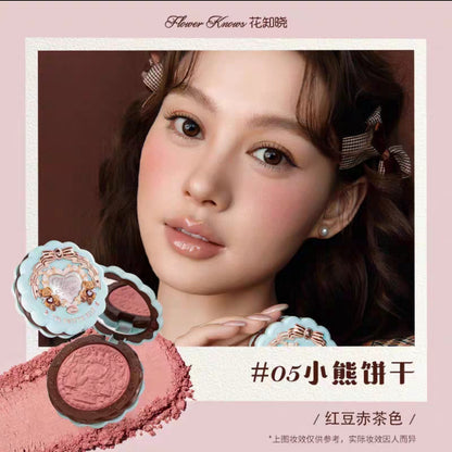 Flower knows sweetheart Bear series  soft light blush