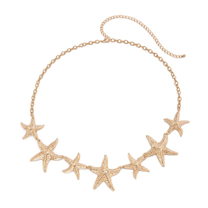 Ocean shell starfish waist chain