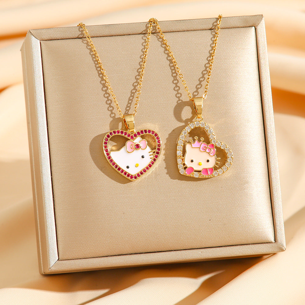 H.k heart necklace