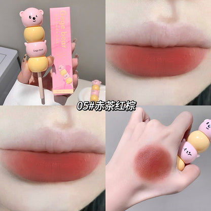 Gege bear Candied hawthorn velvet bear milk cream lip mud